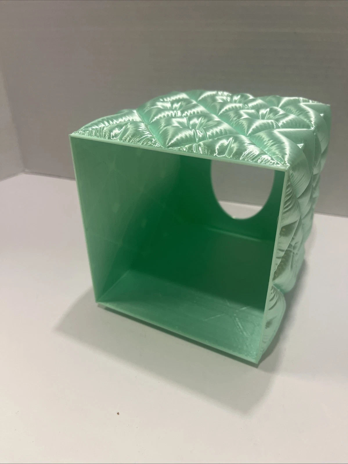 Tissue Box cover Holder Case Square Hard - Silk Green Color Shiny | eBay