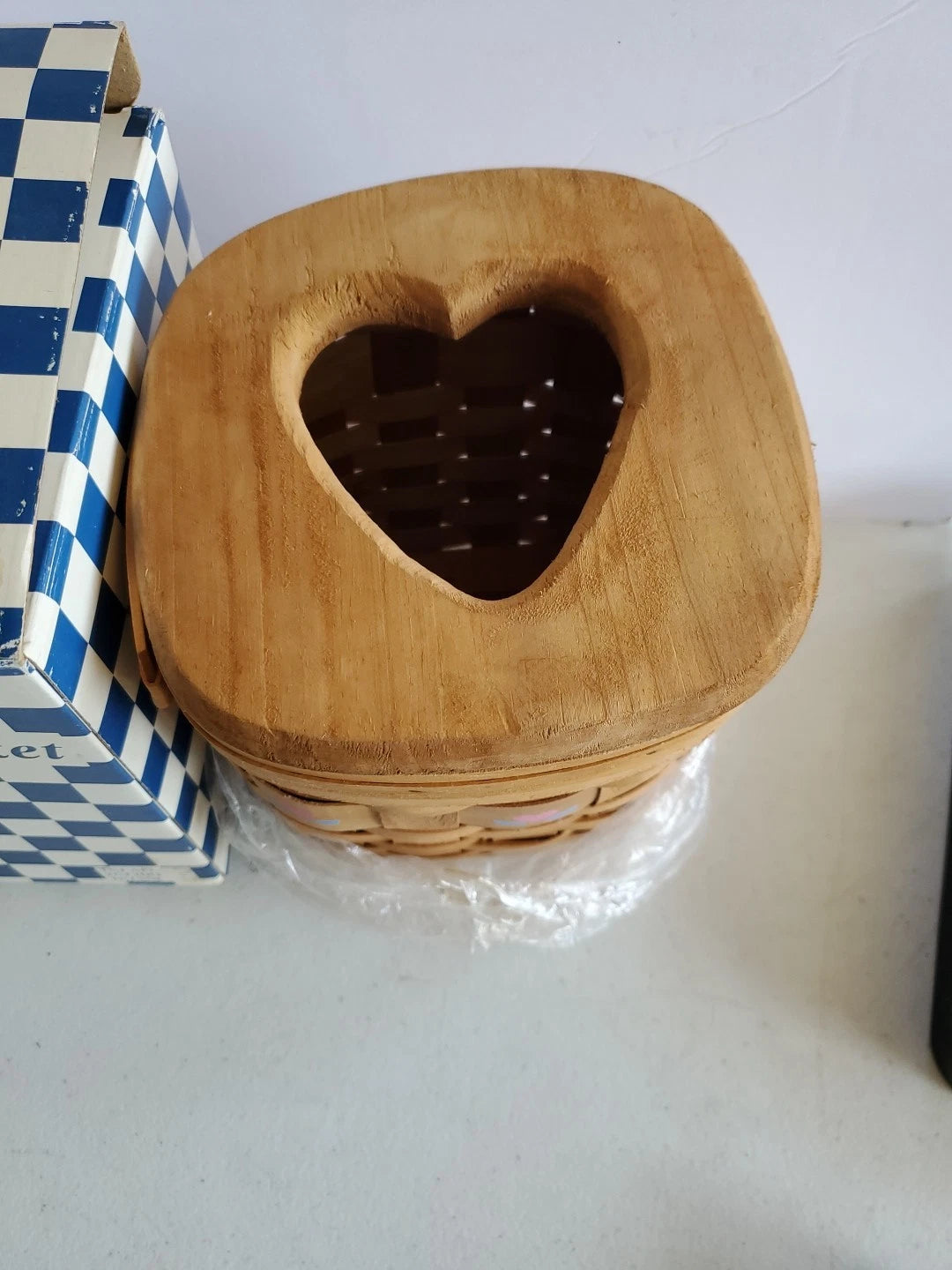 Brand New Vintage Heart Tissue Basket Holder Box Tgj Square With Box | eBay