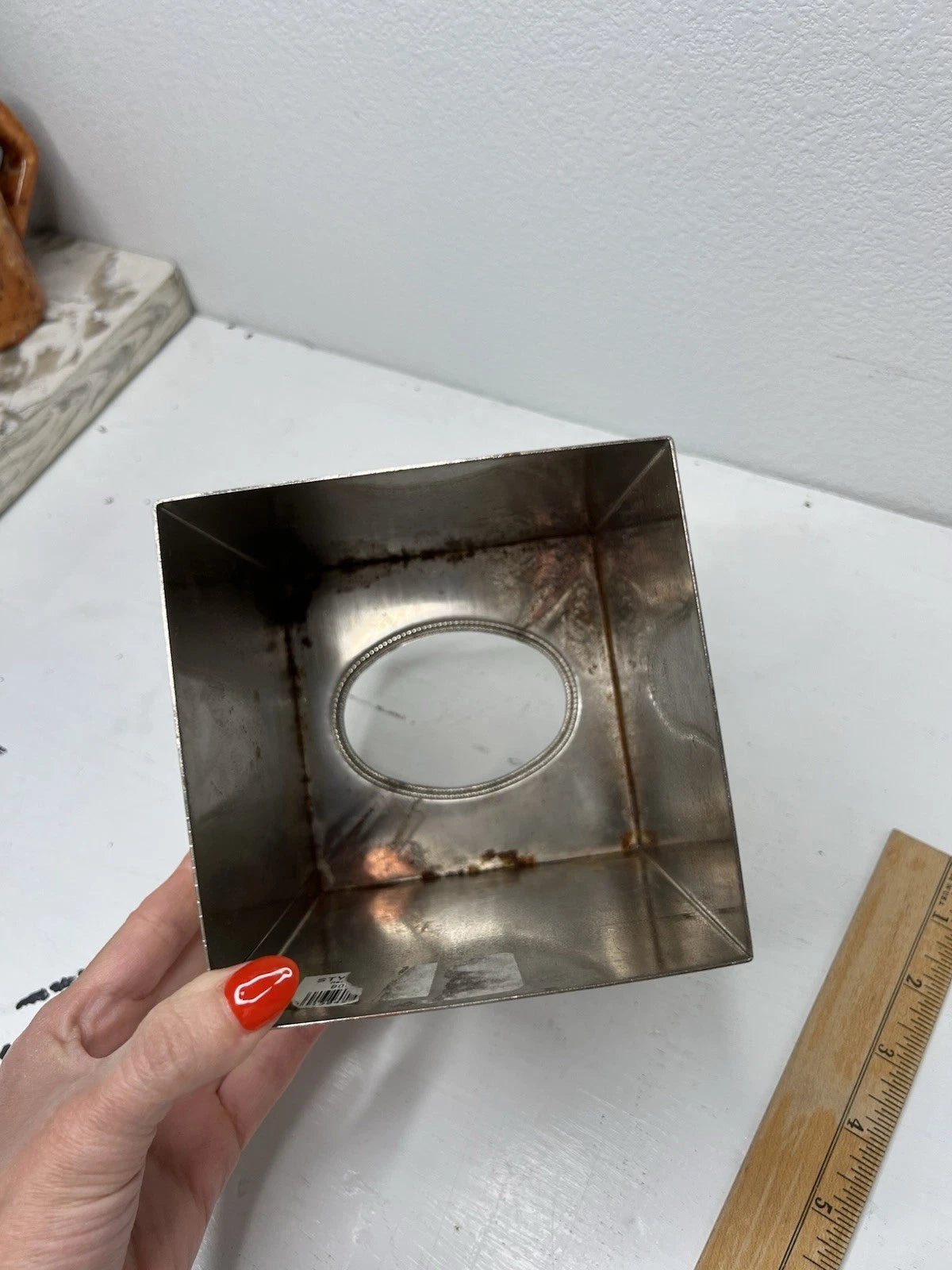 Vintage Silver Tone Tissue Box Cover Ornate Scroll & Rope Bow Mixed Metal | eBay