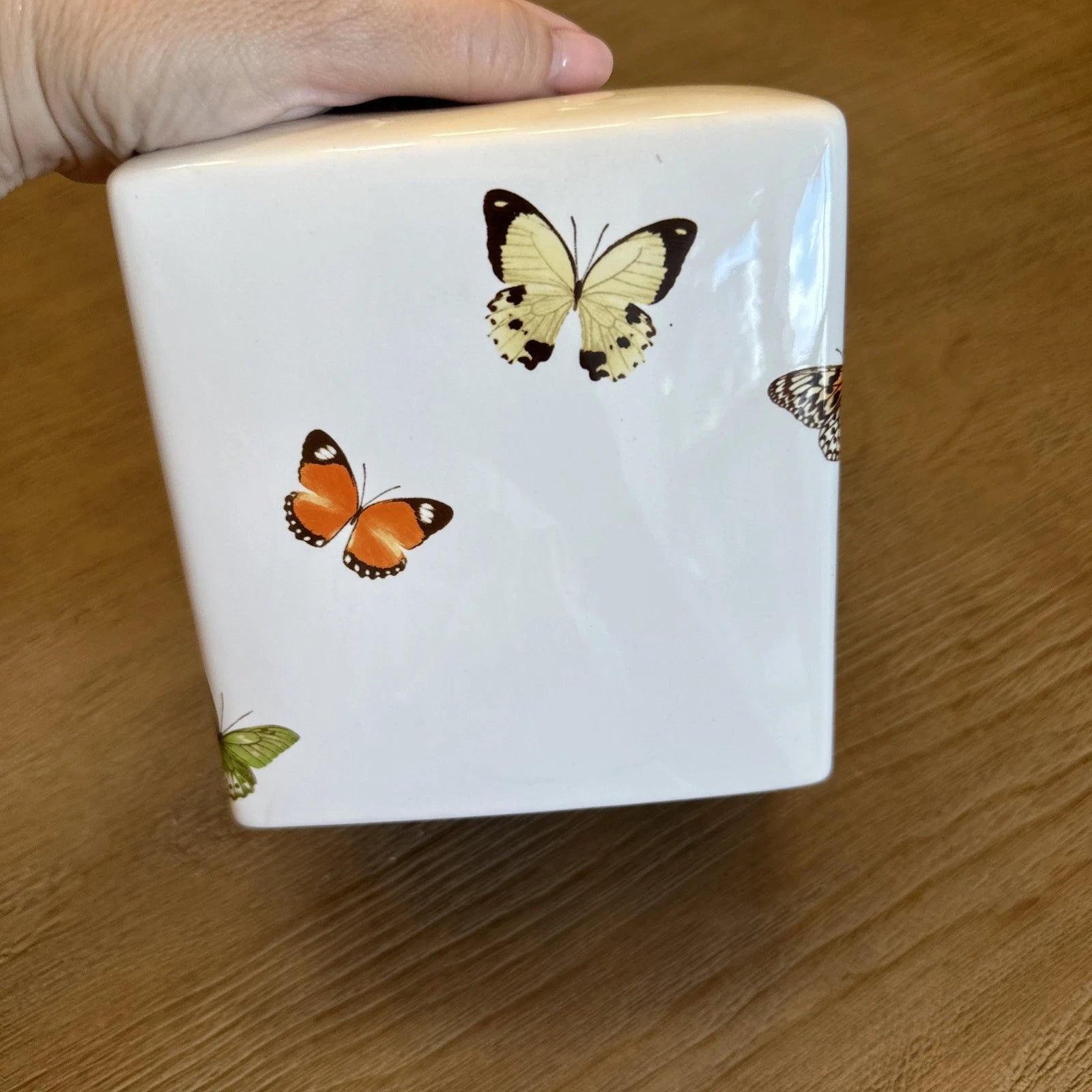 Ceramic Butterfly Tissue Box- By Isaac Mizrahi- Great Condition | eBay