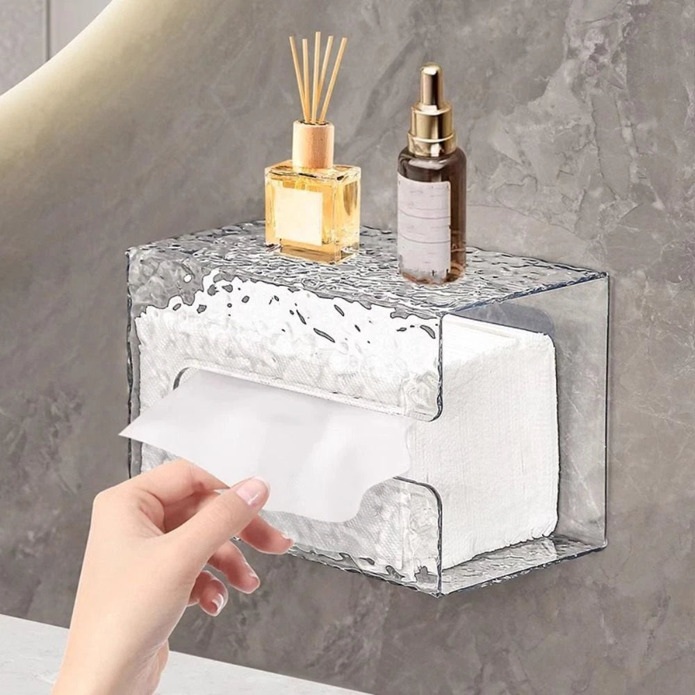 Tissue Box Paper Holder Dispenser Storage Case Wall Mounted Kitchen Bathroom | eBay
