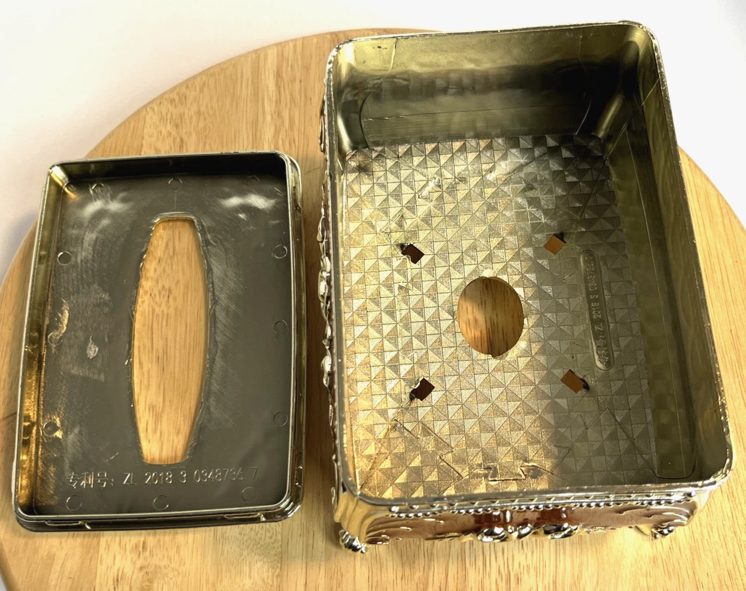 Victorian Style Tissue Box Holder Enameled Brown Silver Floral Bathroom Decor | eBay