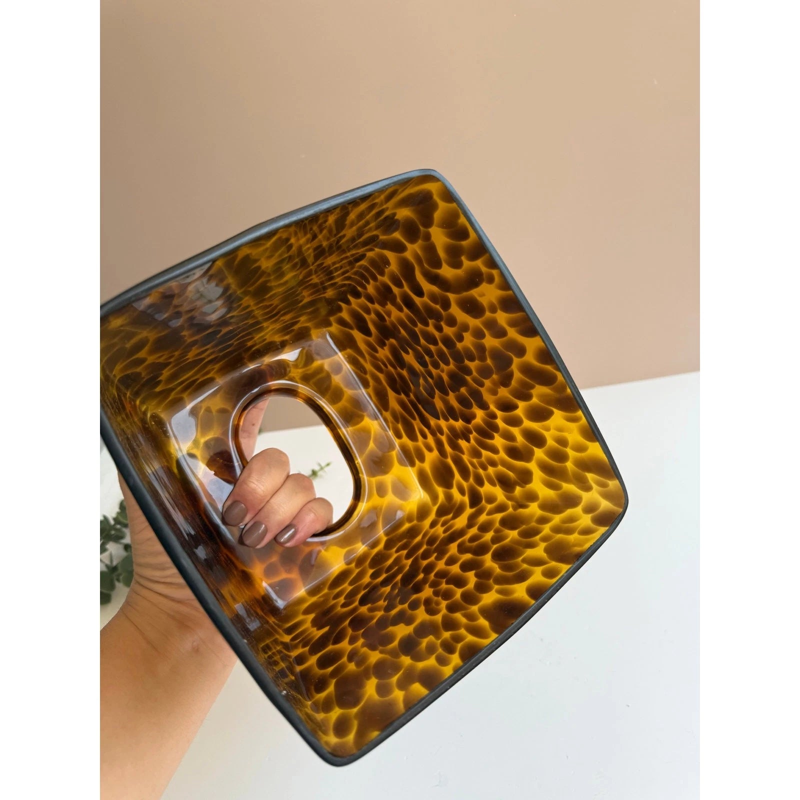 Labrazel Faux Tortoise Shell Glass Tissue Box Holder Cover Luxury Bath Accessory | eBay