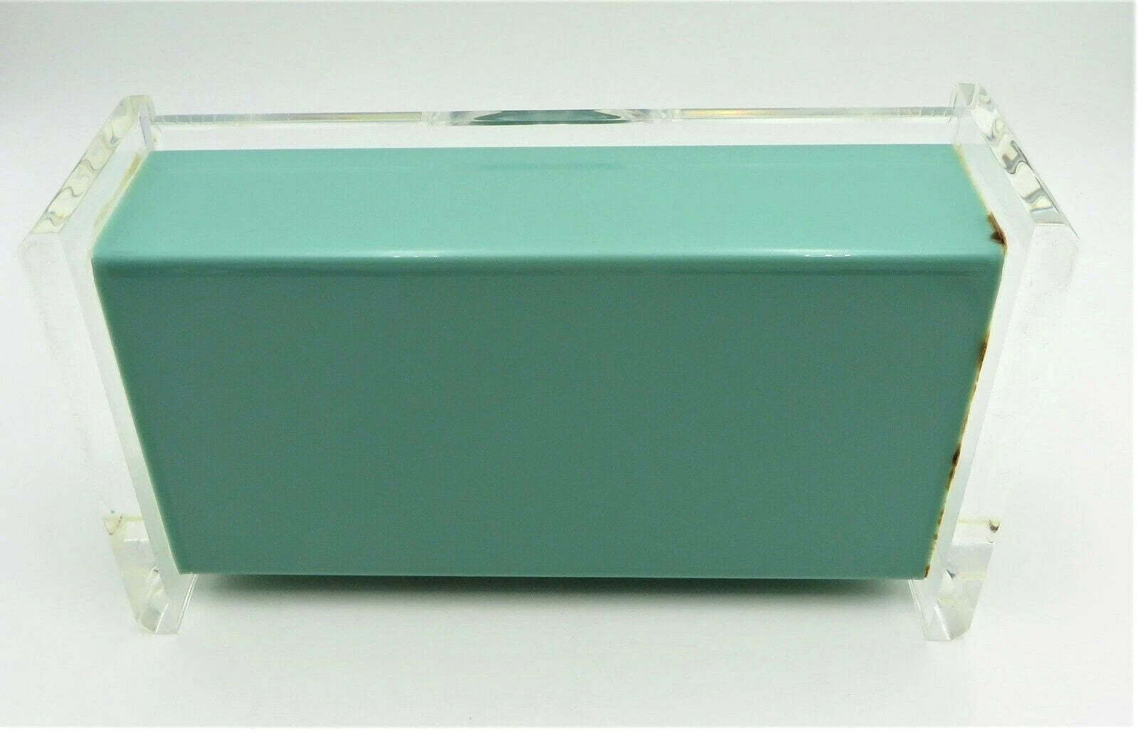Vintage Mid Century Thick Lucite Acrylic Tissue Box Holder Cover Mint Green | eBay