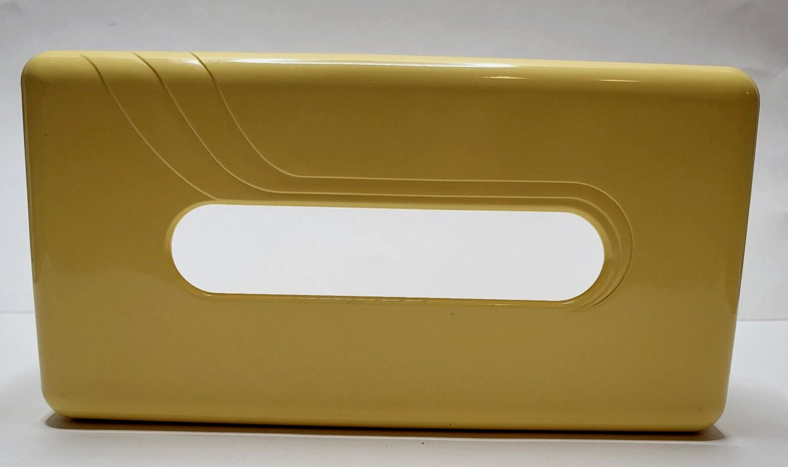 Vtg 7608 Rubbermaid Tissue Box Cover Holder Yellow Retro Swirl Bathroom Bedroom | eBay
