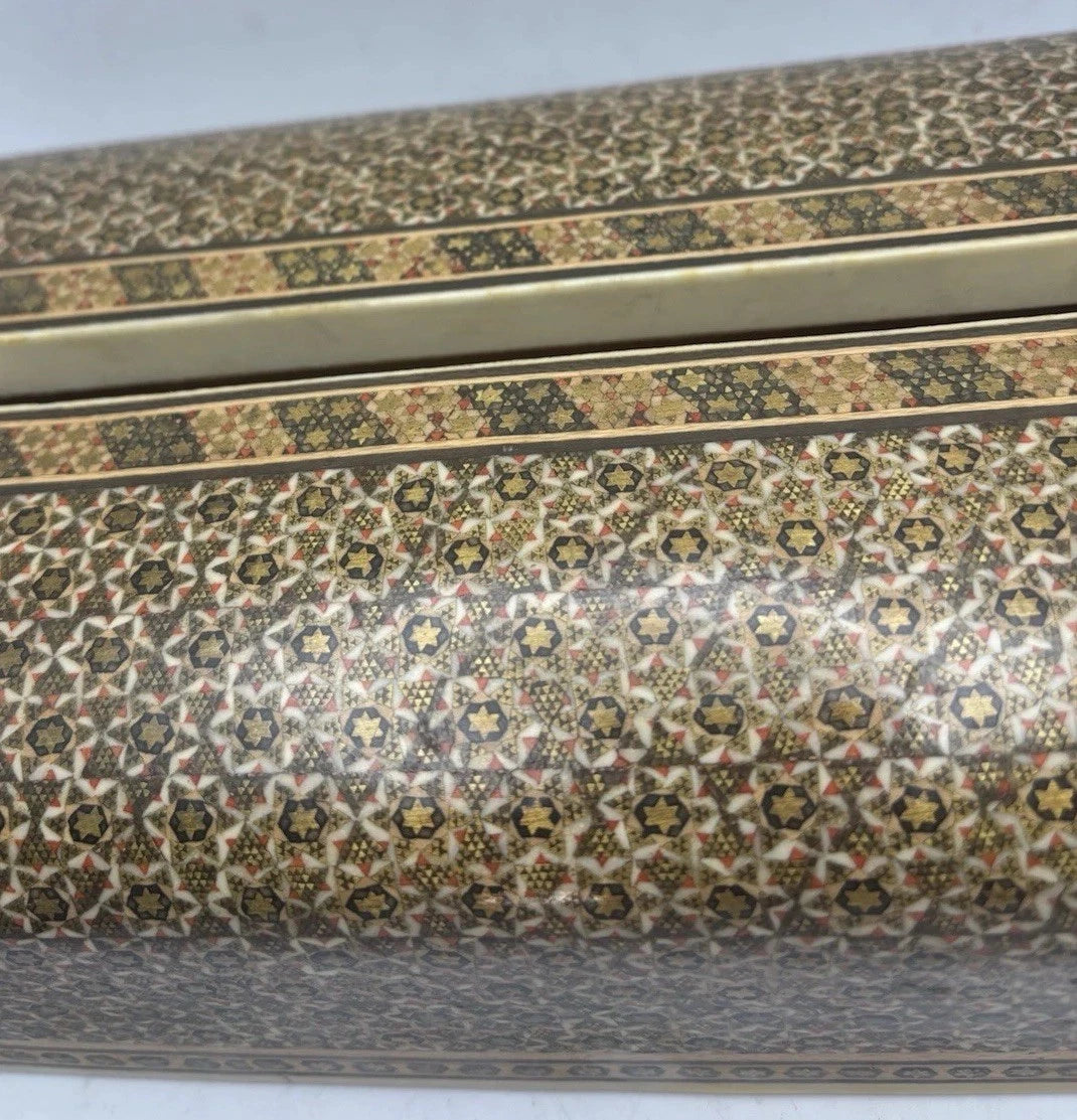 Vintage Persian Inlaid Marquetry Wood Tissue Box Holder W/ Slide-Out Bottom | eBay