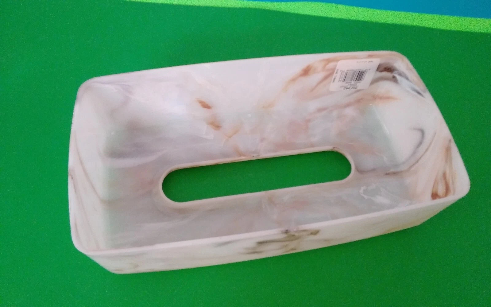 Vintage NEW Oxford Retro 70's Lucite Tissue Holder Cover Box Tan Faux Marble | eBay