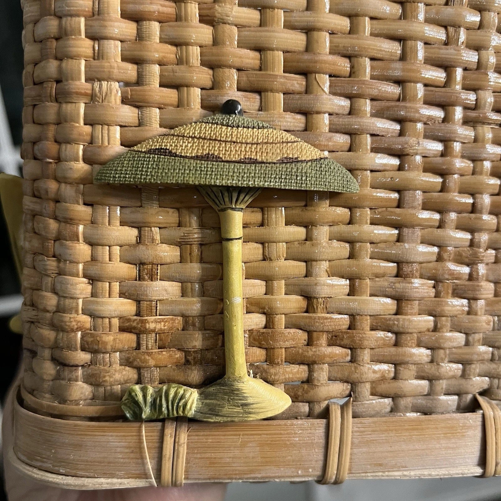 Vintage Wicker Tissue Box Cover Palm Tree Hammock Rattan Beach Boho | eBay