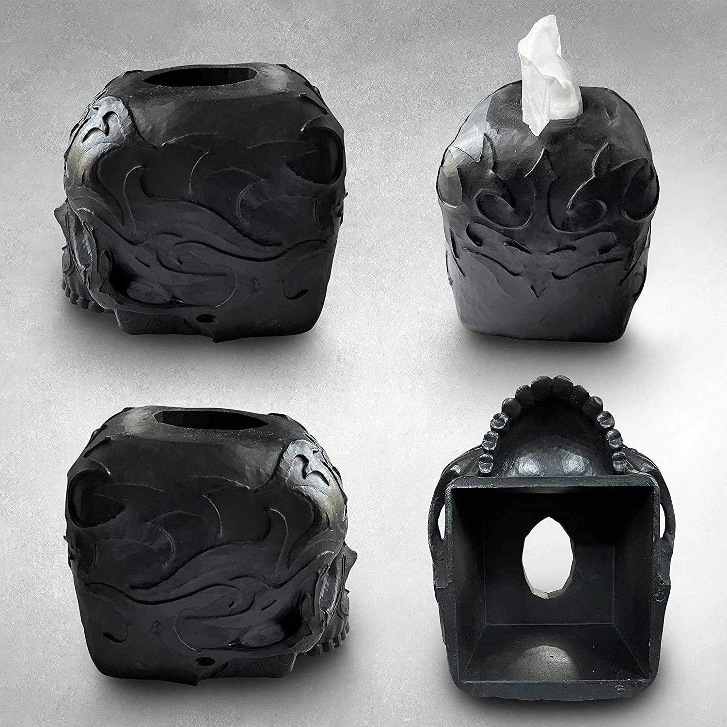 Tissue Box Cover Gothic Skull for Countertop, Modern, Vanity, Dresser, Organizer | eBay