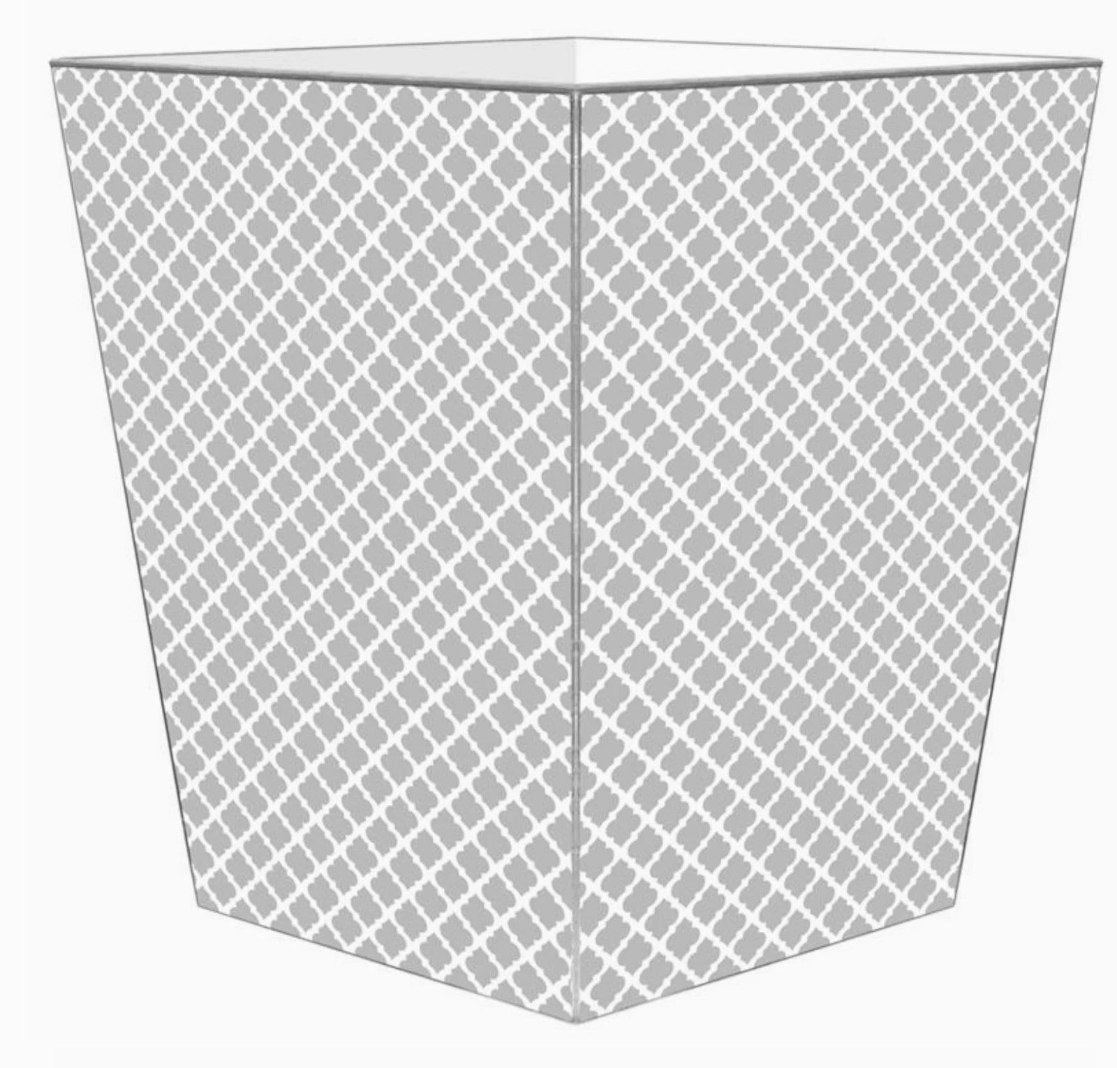 MARYE-KELLEY, CHELSEA GRAY CUBED TISSUE BOX COVER, 5" TALL, SILVER TRIM | eBay