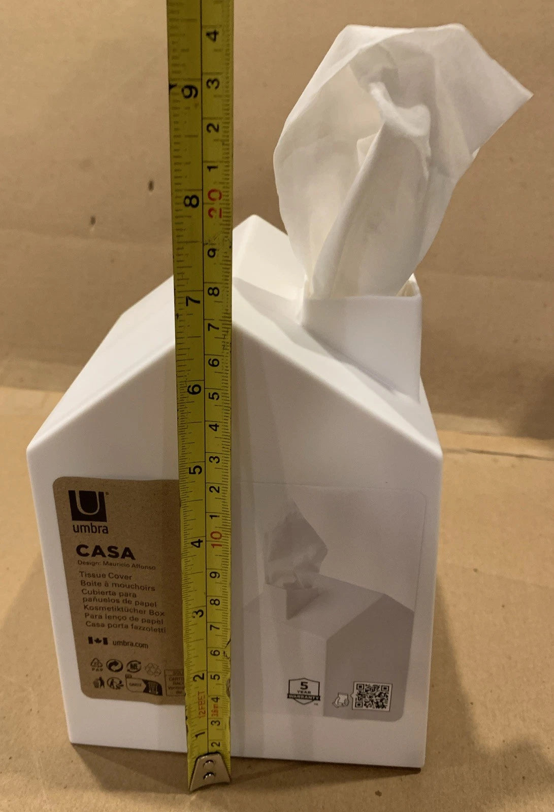 Casa Tissue Box Cover - House Shaped Square Tissue Box Holder for Bathroom | eBay