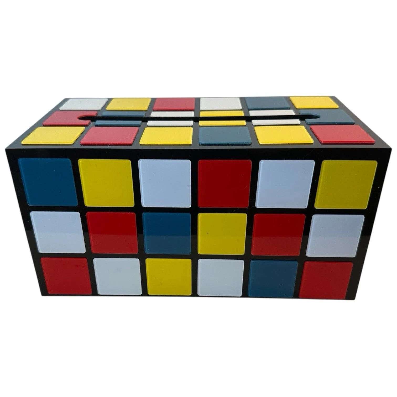 Rubix Cube Tissue Box Cover Standard 5-1/4 x 9-7/8 x 4-7/8" Magnetic Closure NEW | eBay