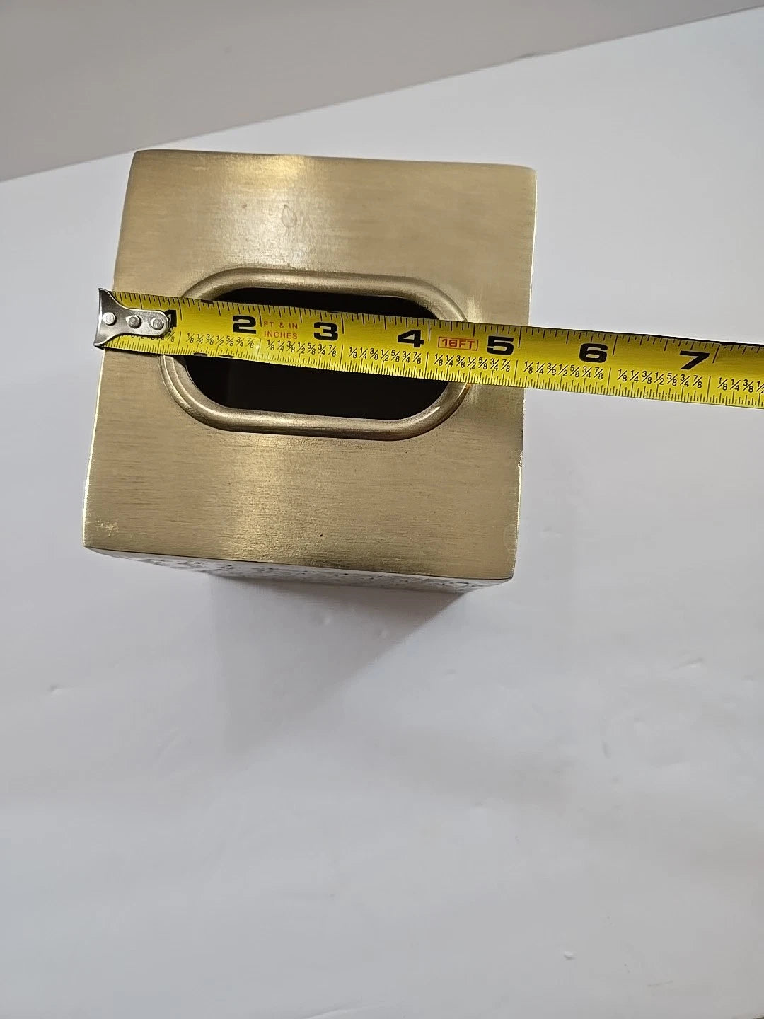 Brass Metal Textured Floral Square Tissue Box Cover 6"x5"x5" | eBay