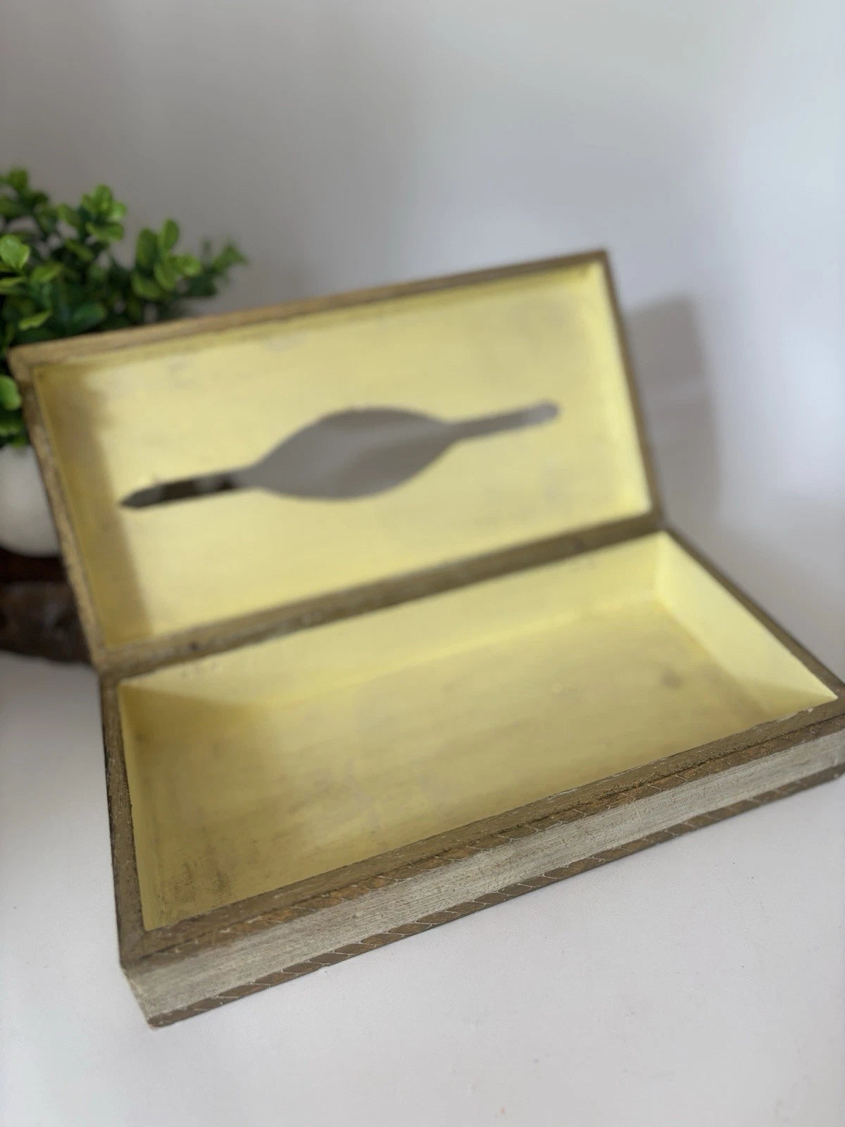 Florentine Rectangle Tissue Box Holder Vintage Made In Italy | eBay
