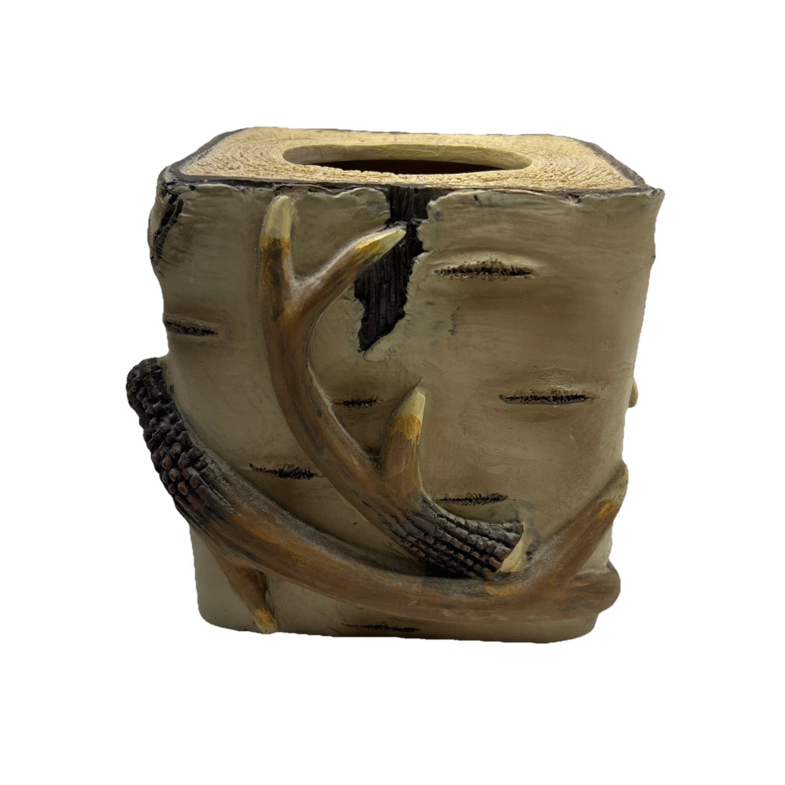 Square Deer Hunting Antler Theme Kleenex / Tissue Box Cover VGC | eBay