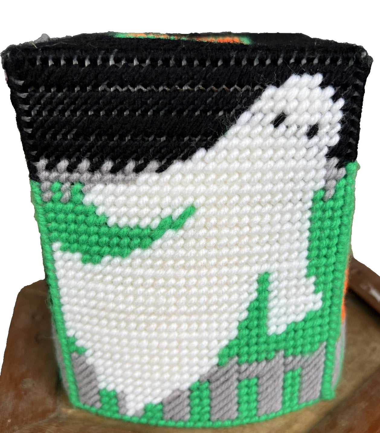 Vintage square handmade Halloween Tissue box holder ghost, cat jack o lantern | eBay