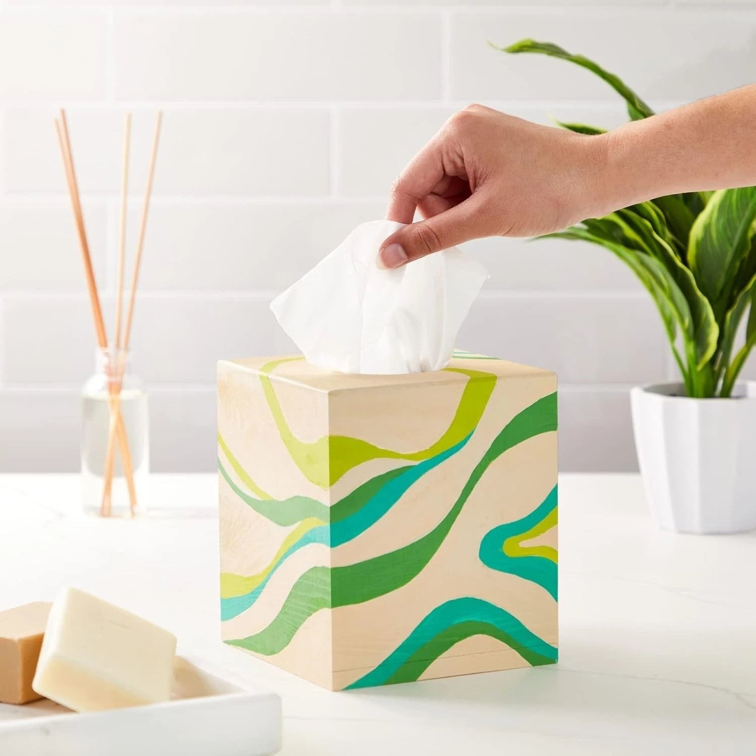 Unfinished Wood Tissue Box Cover Square Wooden Holder with Slide Out Bottom | eBay