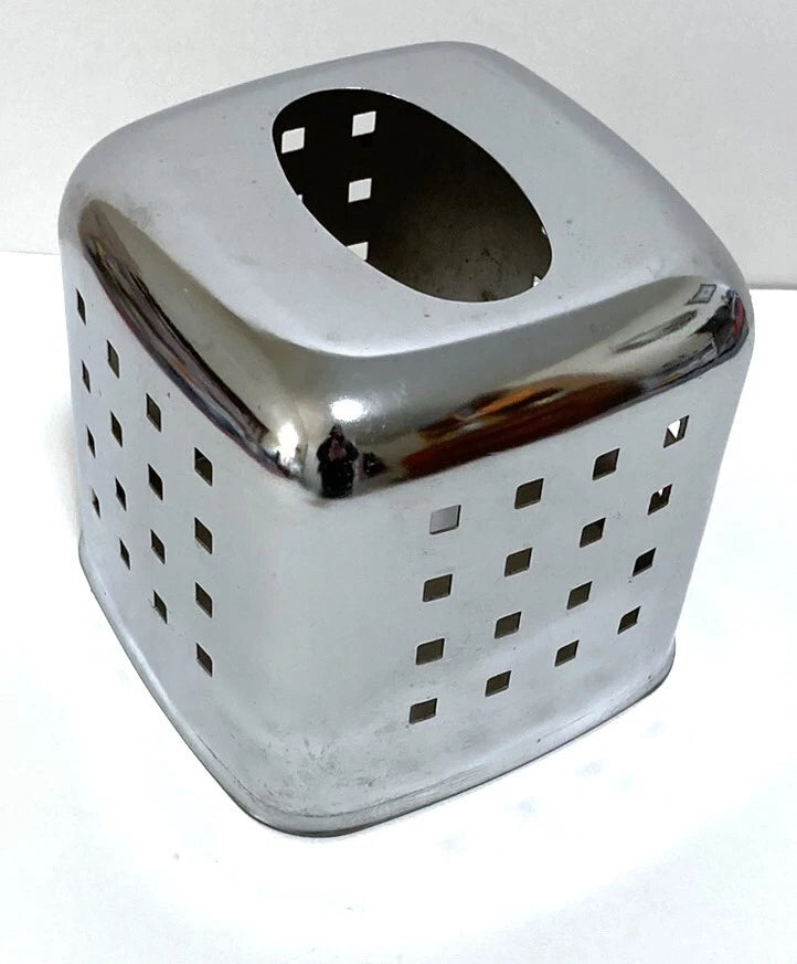 Silver Chrome Metal Highly-Reflective Tissue Box Cover Springs Metro 5.5x6" | eBay