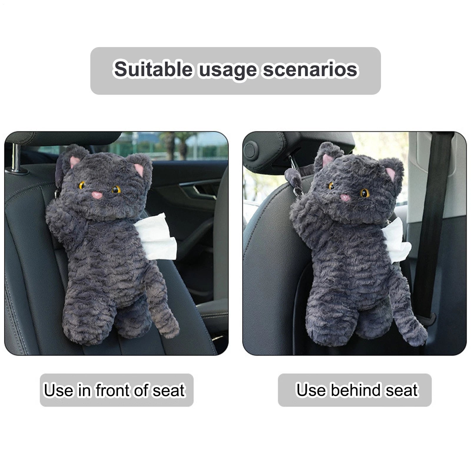 Cartoon Cat Bedroom Room Home Car Tissue Box Cover Holder Napkin Holder | eBay