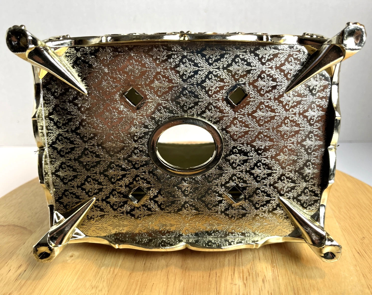 Victorian Style Tissue Box Holder Enameled Brown Silver Floral Bathroom Decor | eBay