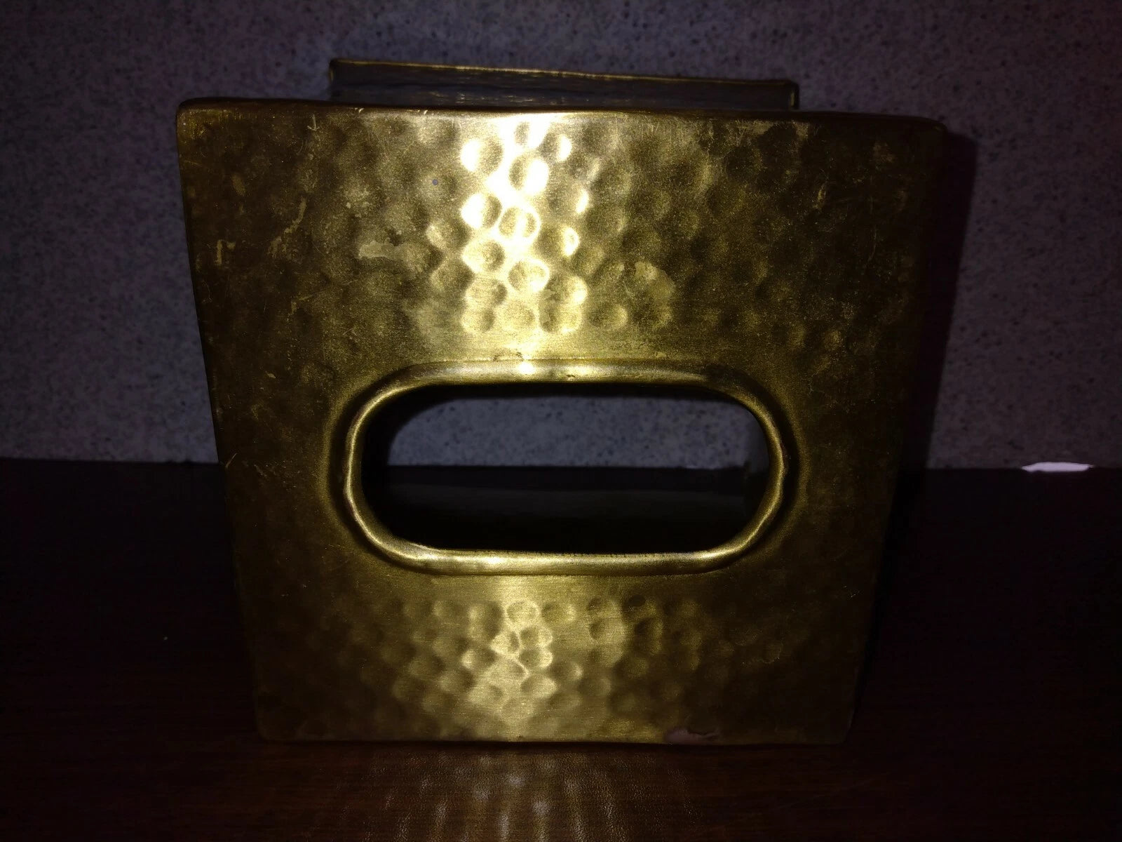Veratex Shabby Metal Brass Silver Color Hand Hammered Tissue Box Cover India | eBay
