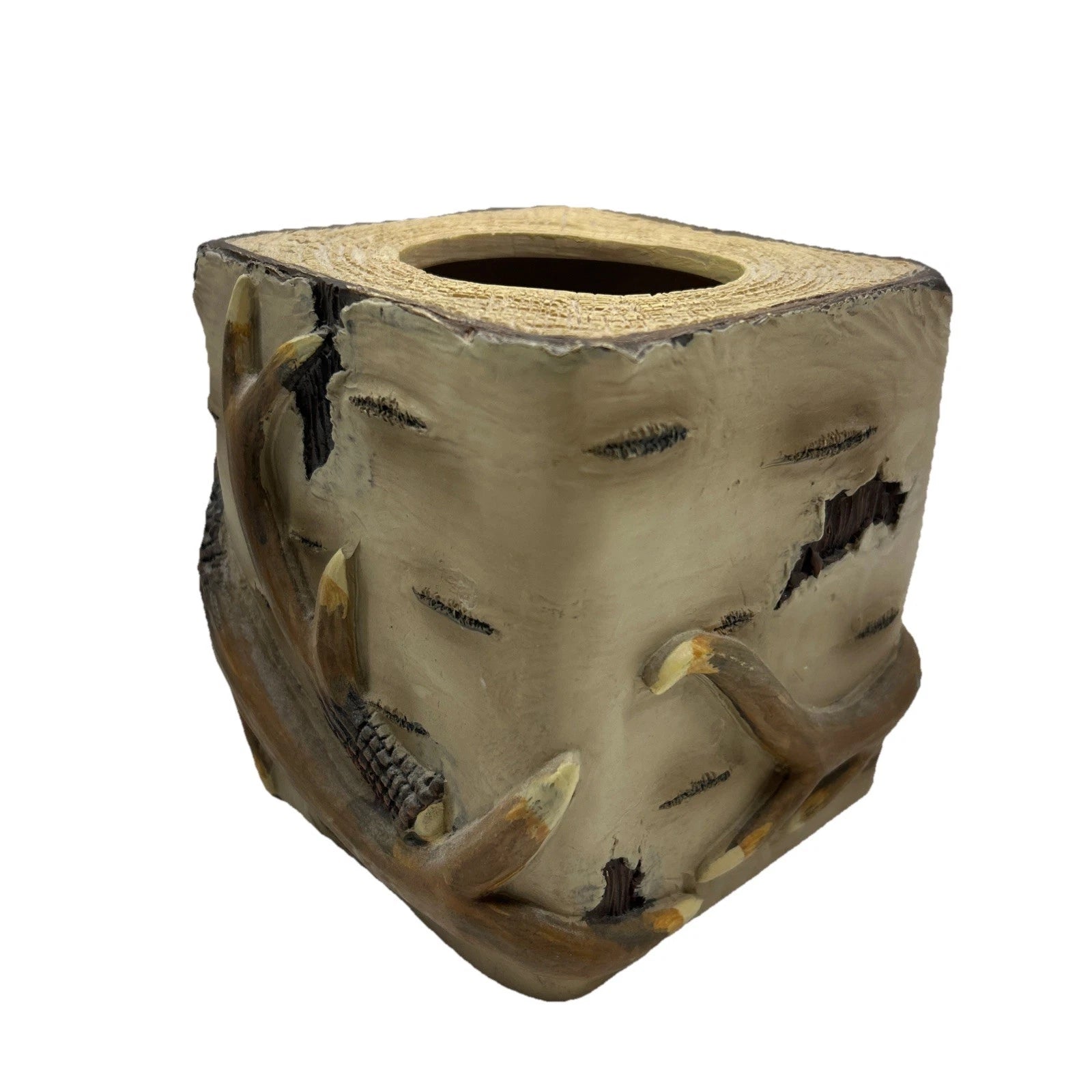Square Deer Hunting Antler Theme Kleenex / Tissue Box Cover VGC | eBay