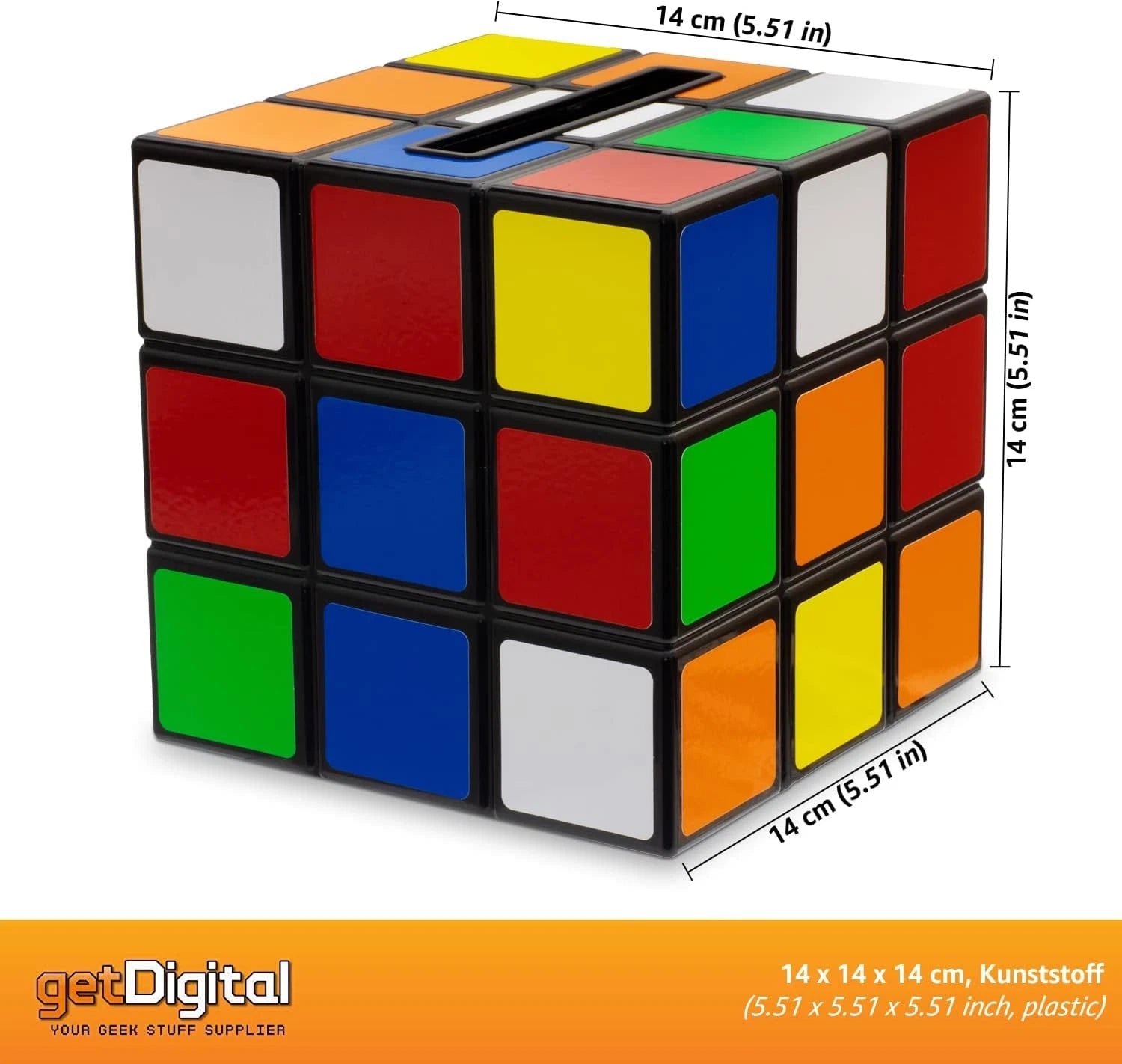 Plastic Rubik's Cube Tissue Box Cover, Square Tissue Box Holder, Multi-Color | eBay