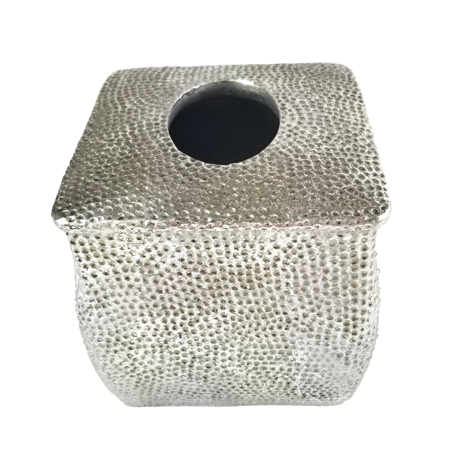 Home Tissue Box Cover Silver Design Mondala 5.5" Nicole Miller | eBay
