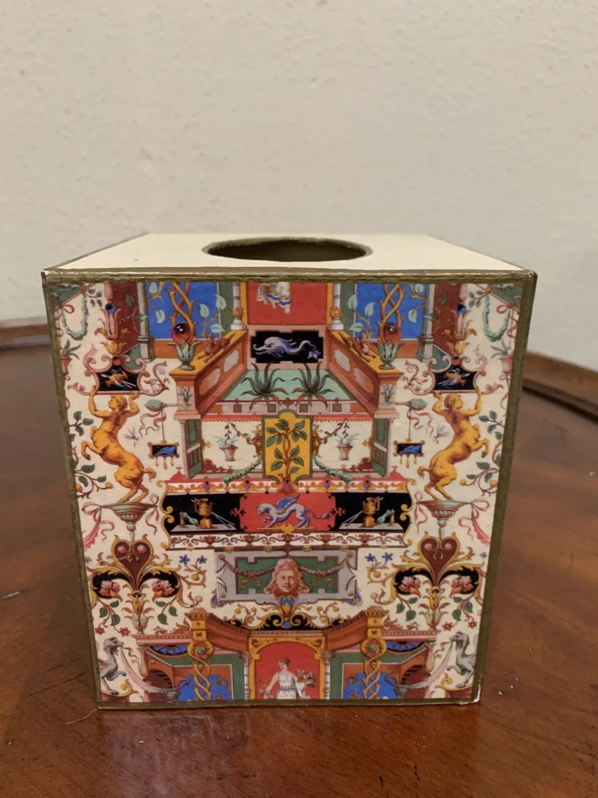 Marye- Kelley Neoclassical Decoupage Square Tissue Box Cover | eBay