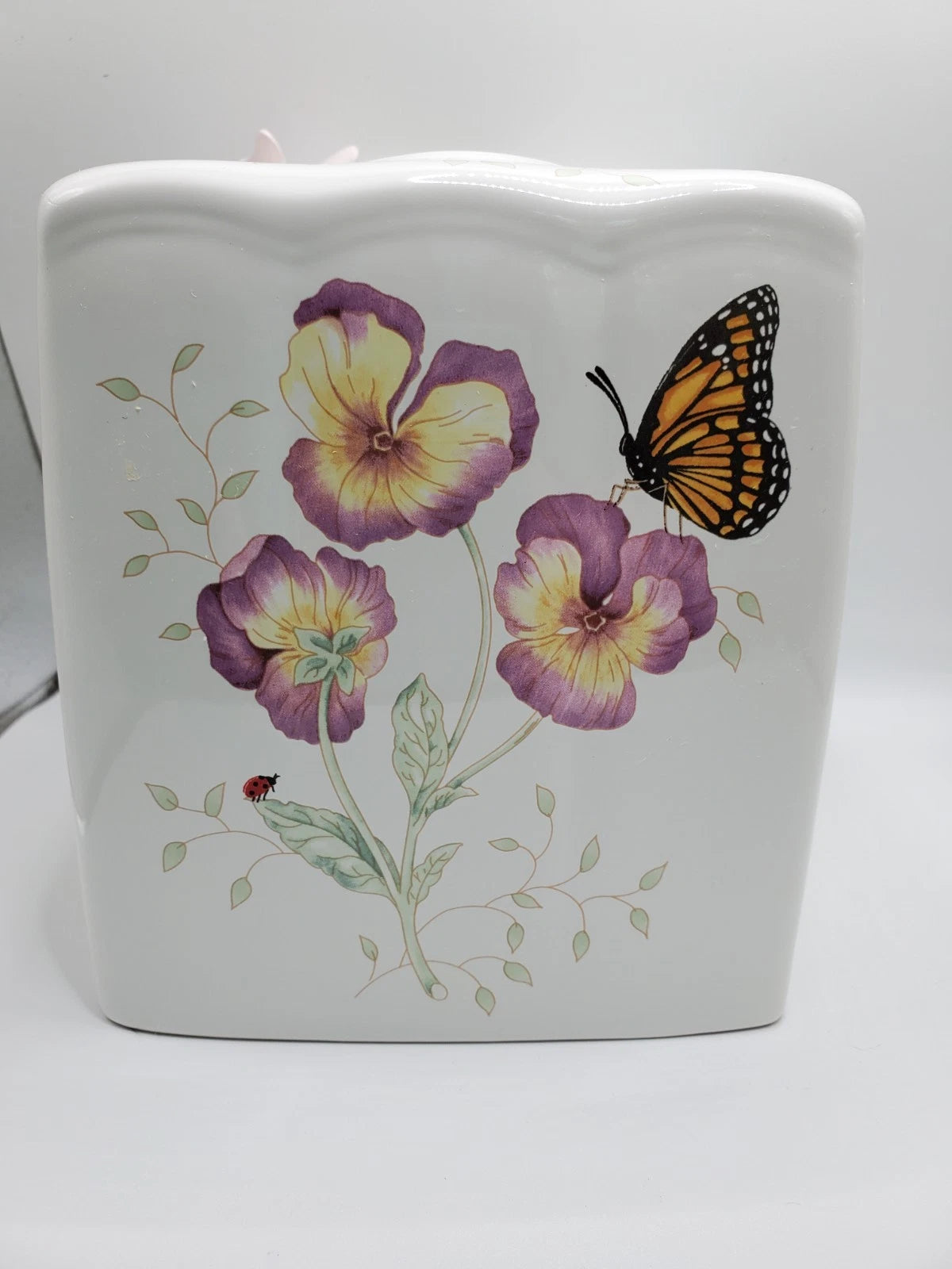 Lenox Butterfly Meadow Tissue Box Cover RETIRED - REPAIRED - SEE PICTURES | eBay