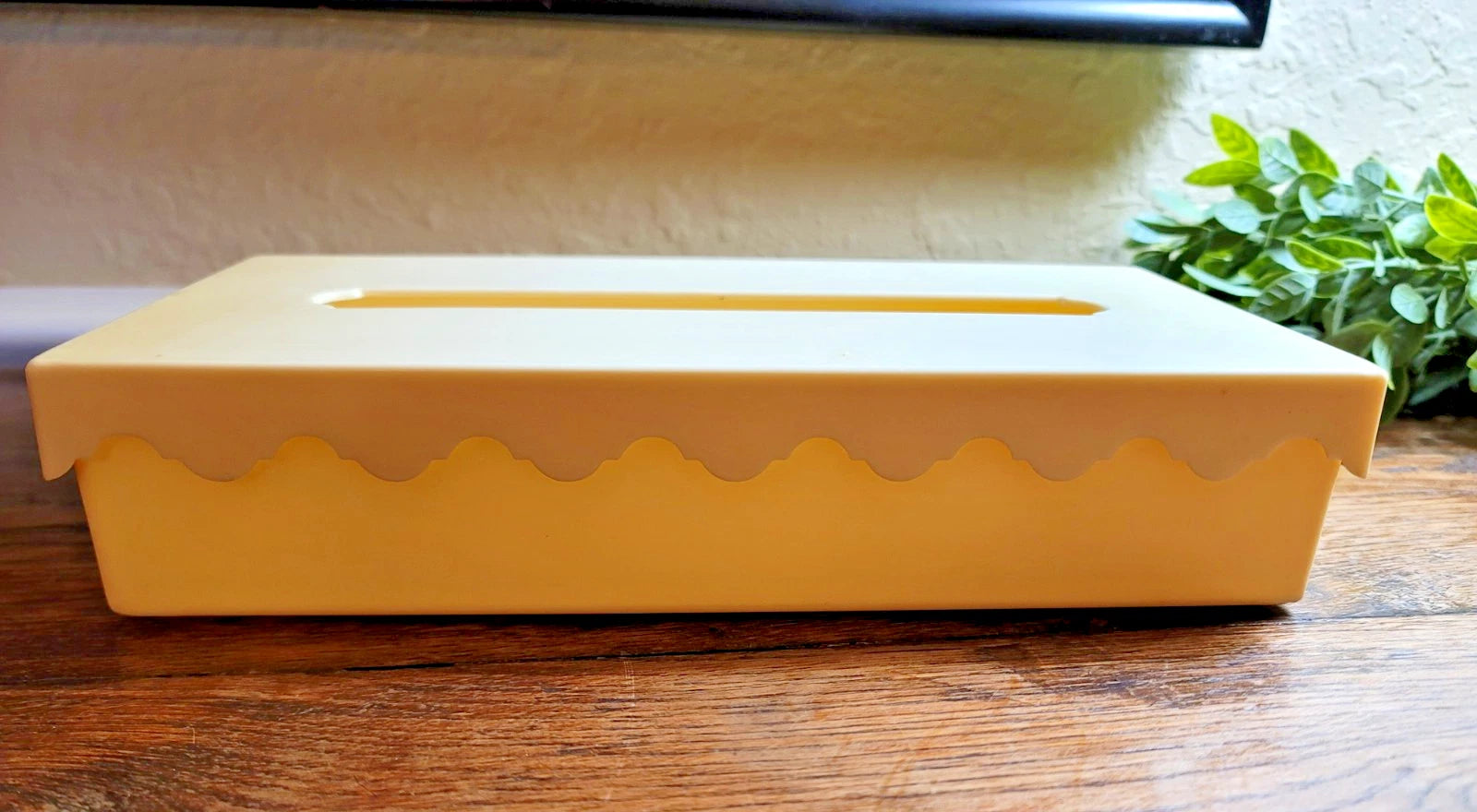 Vintage Retro 60's Amesware Tissue Box Holder w/Lid Solid Yellow Plastic | eBay