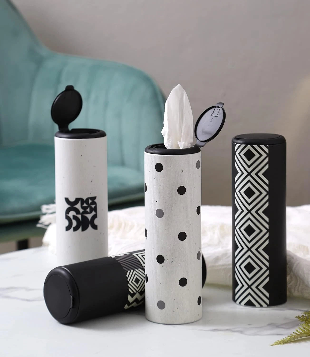 Car Tissue Holder with Facial Tissues Bulk - 4 PK Car Tissues Cylinder | eBay