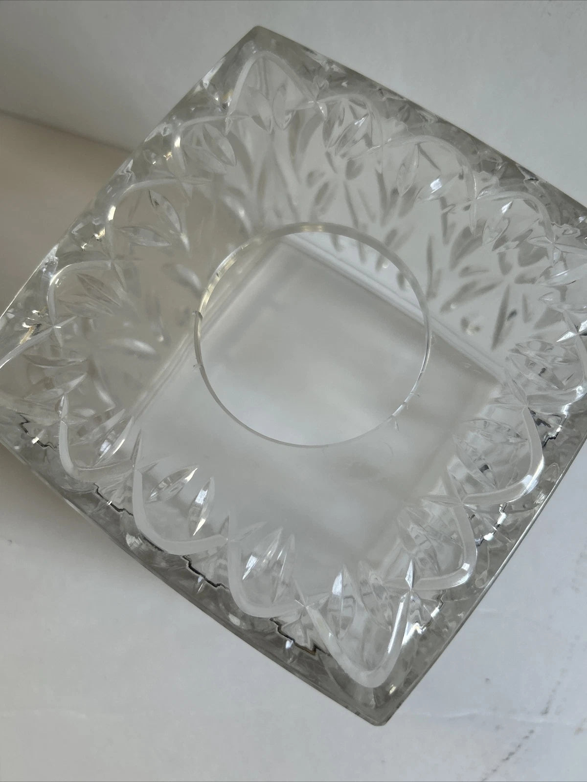 Clear Tissue Box Cover Acrylic Crystal Cut Design Boutique Elegant | eBay