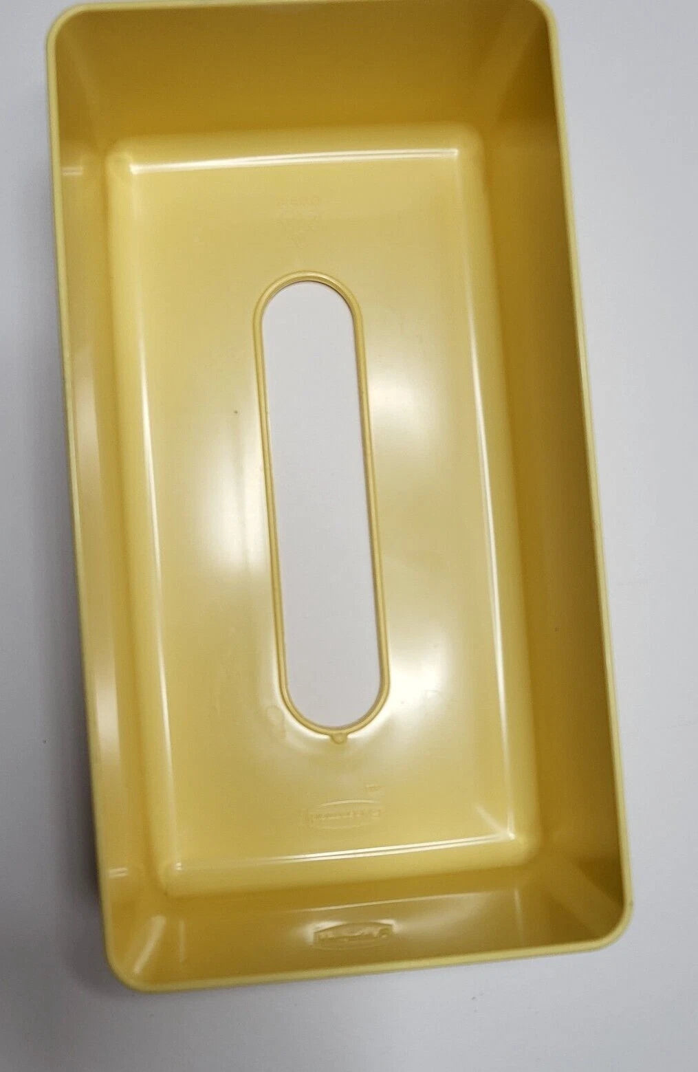 Vtg 7608 Rubbermaid Tissue Box Cover Holder Yellow Retro Swirl Bathroom Bedroom | eBay
