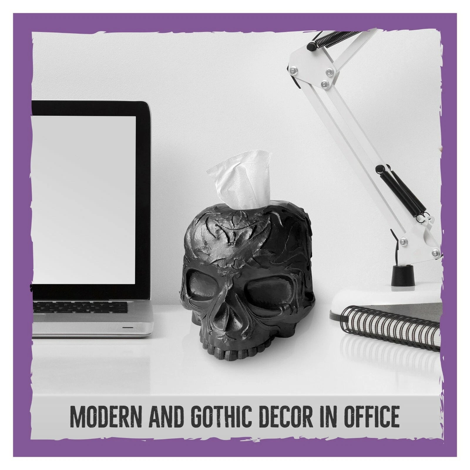 Tissue Box Cover Gothic Skull for Countertop, Modern, Vanity, Dresser, Organizer | eBay