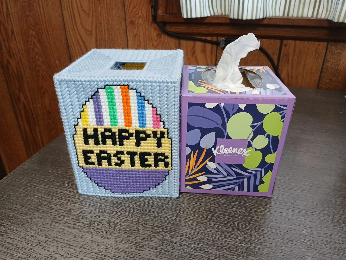 Happy Easter Tissue Box Cover, Plastic Canvas | eBay