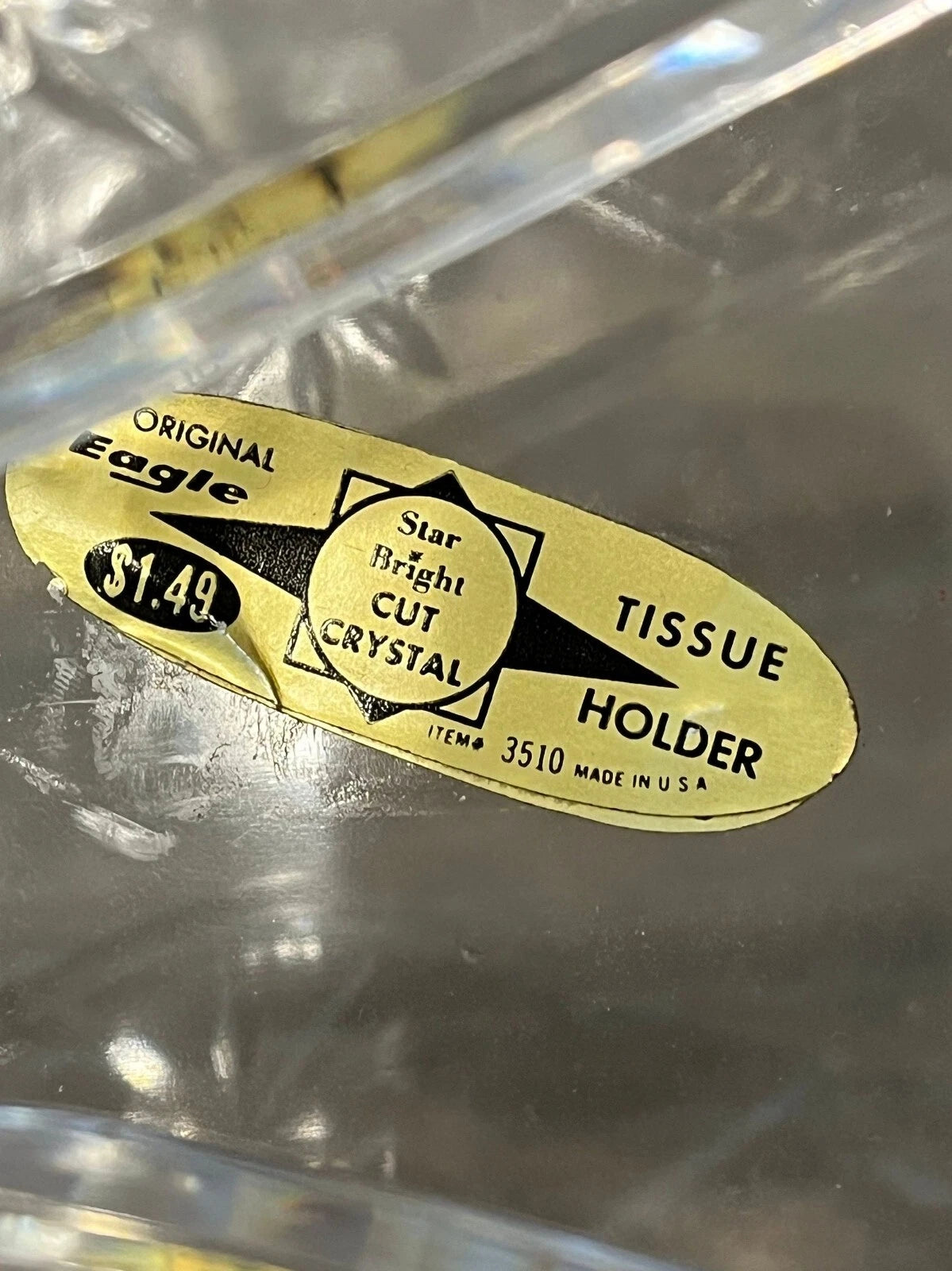 Mid Century Eagle Tissue Box, Vintage Plastic Cut Crystal Tissue Box, 10" Vanity | eBay