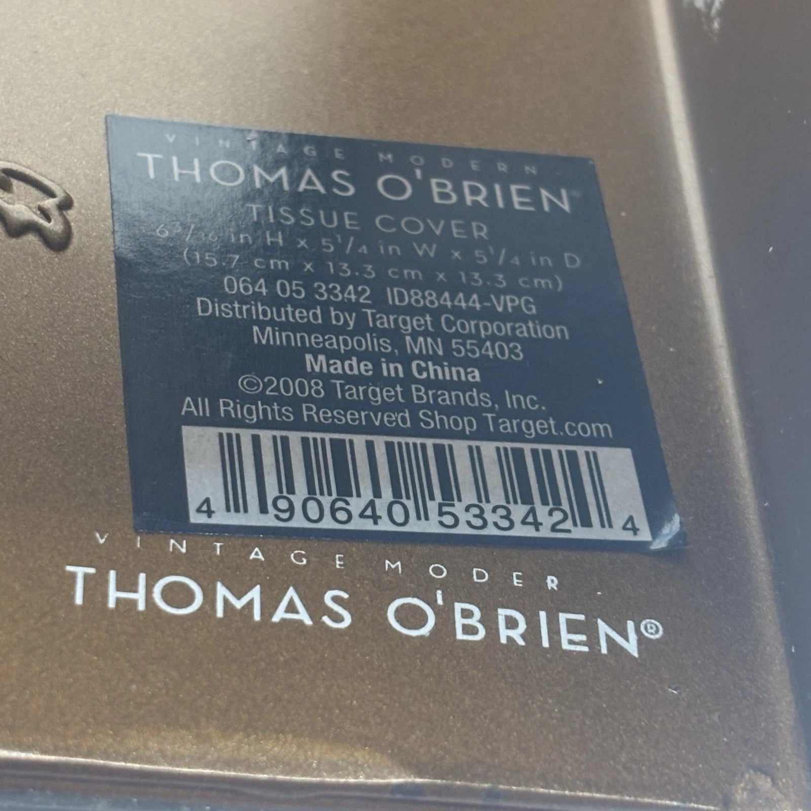 Bronze Finish Tissue Box Cover Vintage Modern by Thomas O'Brien. Embossed vines | eBay