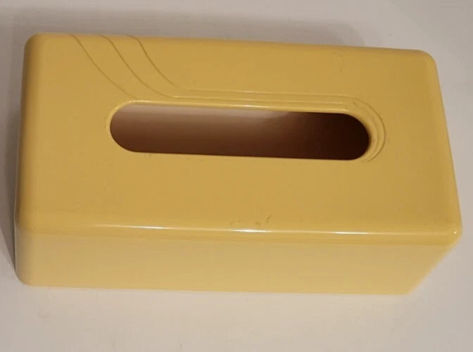 Vtg 7608 Rubbermaid Tissue Box Cover Holder Yellow Retro Swirl Bathroom Bedroom | eBay