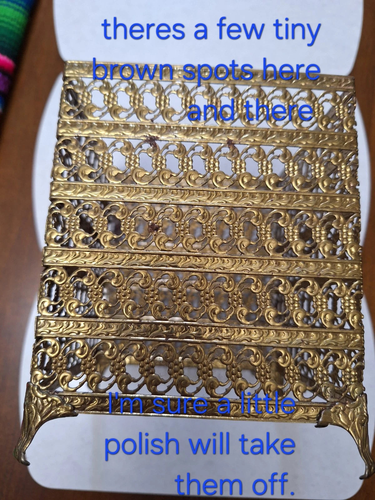 Vtg. Gold Brass Flower Hollywood Regency Tissue Box Cover~MCM Retro~1960's~#4065 | eBay