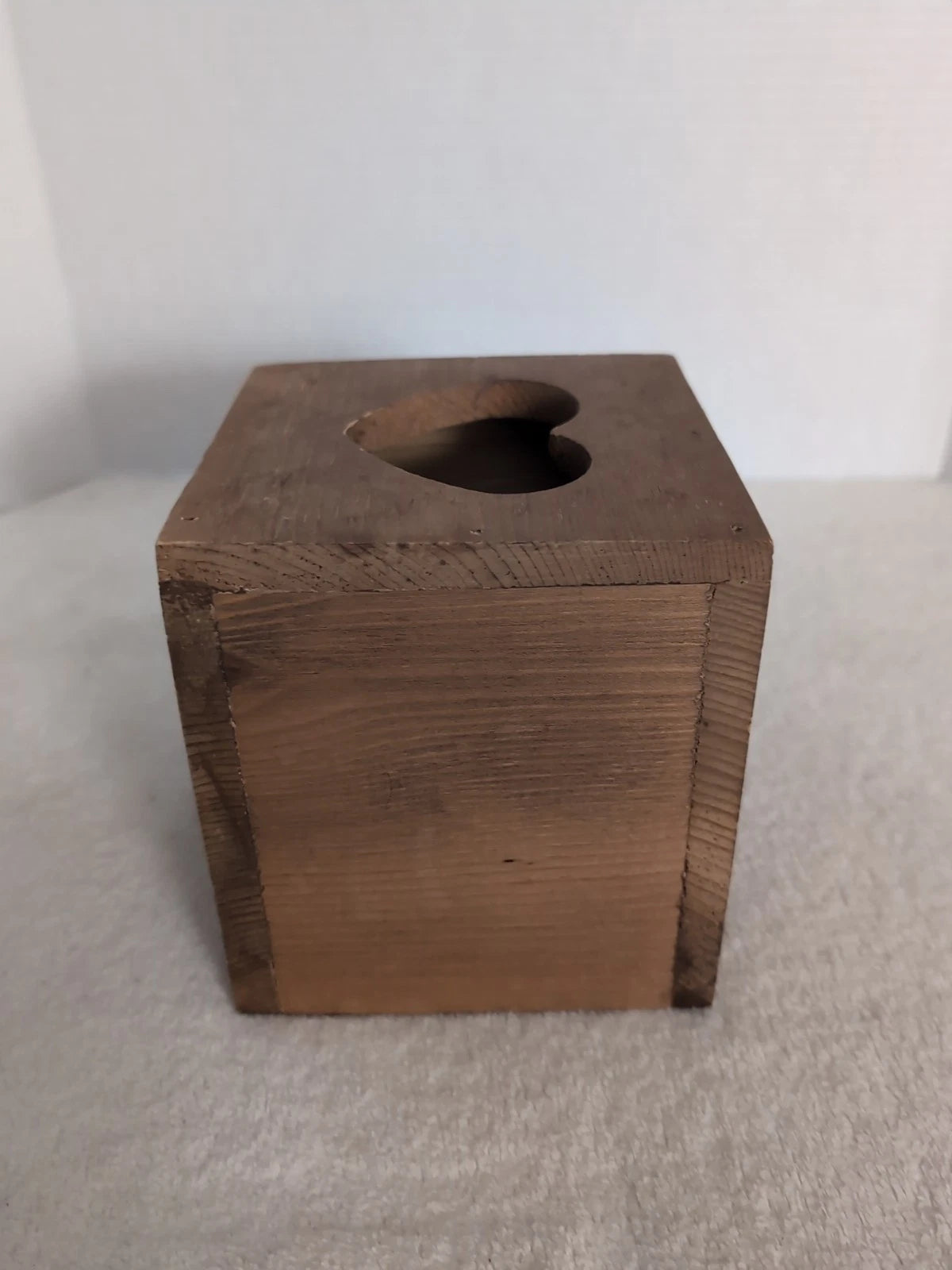 Vintage Farmhouse Hand Made Wood Tissue Box Cover Heart Cut Out Shabby Chic | eBay