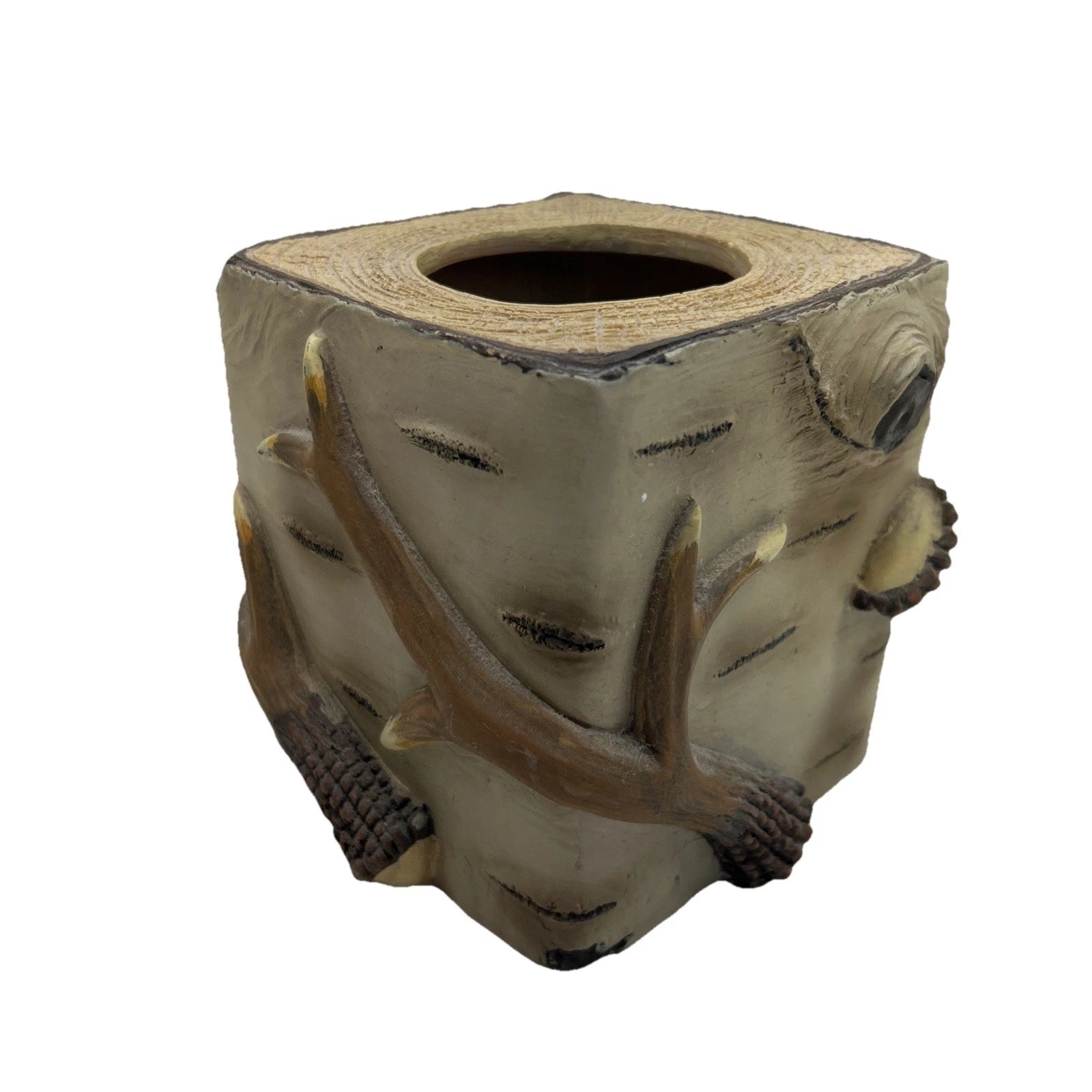 Square Deer Hunting Antler Theme Kleenex / Tissue Box Cover VGC | eBay
