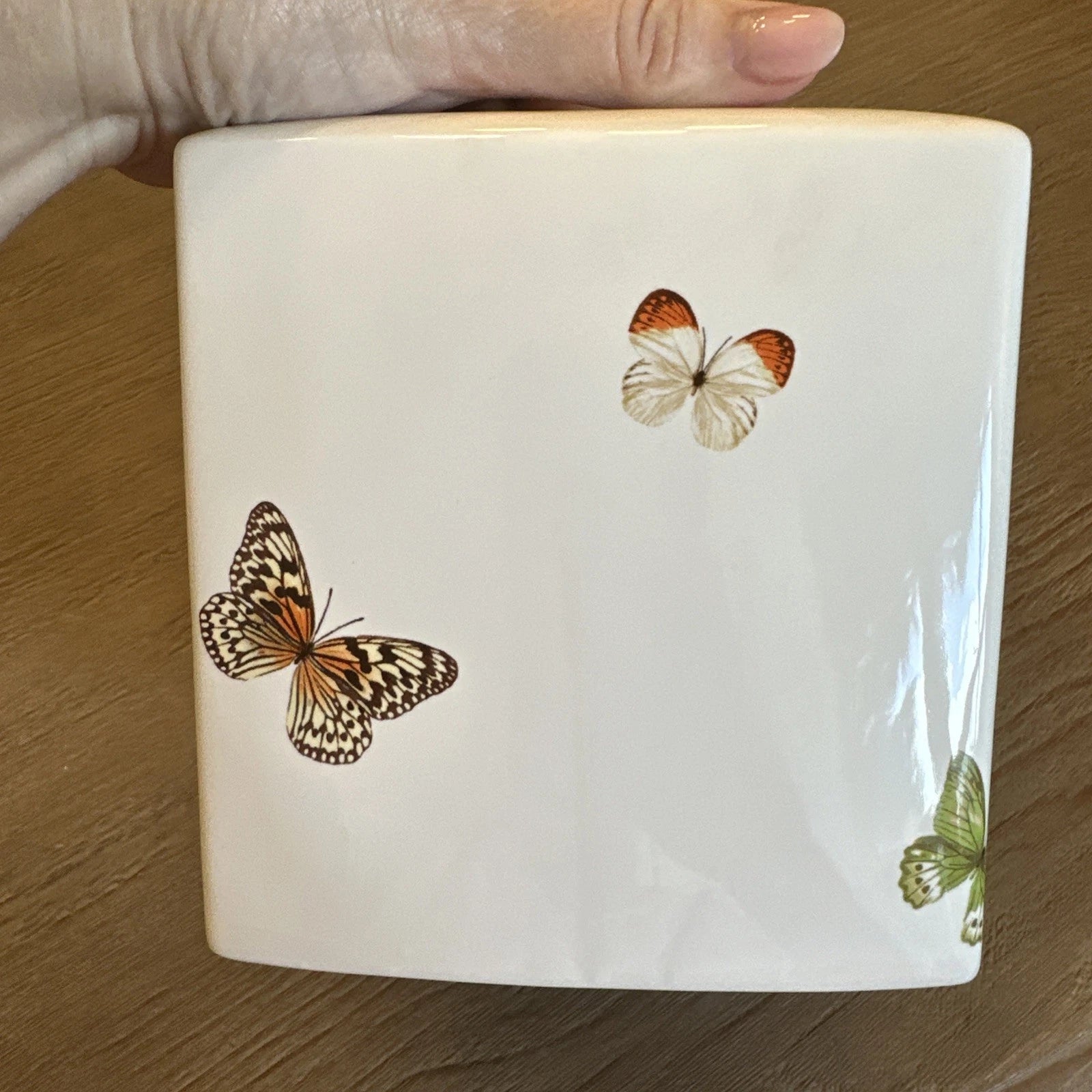 Ceramic Butterfly Tissue Box- By Isaac Mizrahi- Great Condition | eBay