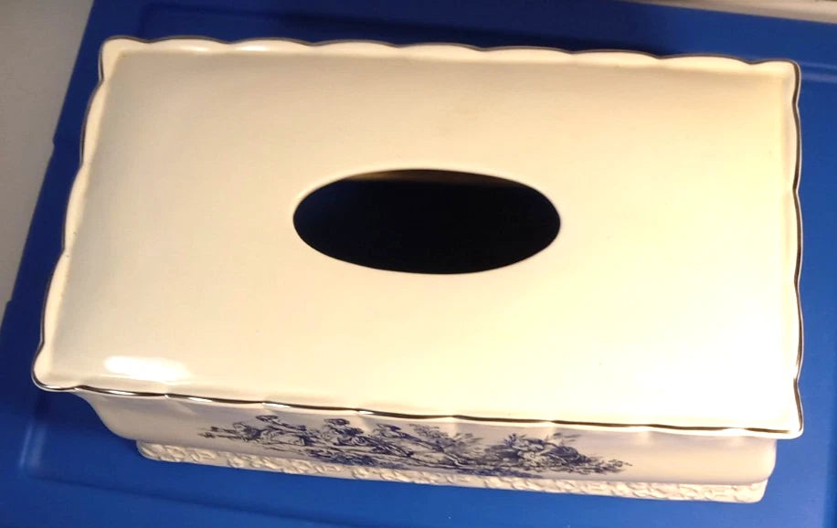 Vtg Antionette Ceramic Tissue Box Cover 10 1/2 X 4 1/2 X 5 1/2 | eBay
