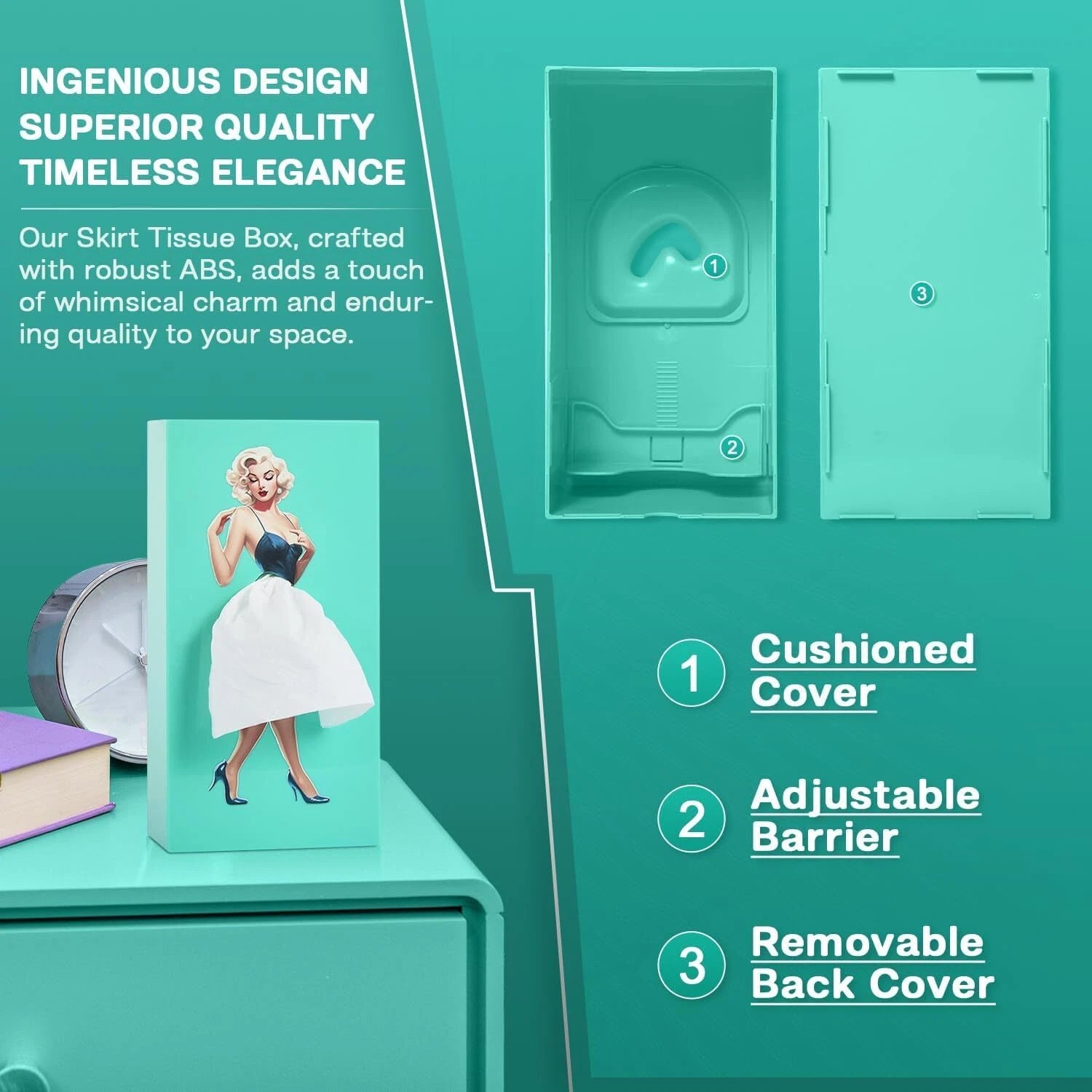 Funny Skirt Tissue Box Cover - Vintage Classy Cute Lady Skirt Box Holder | eBay