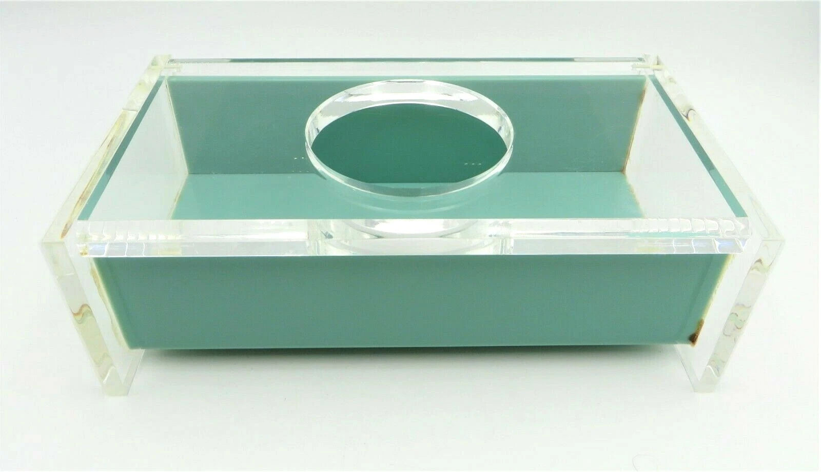 Vintage Mid Century Thick Lucite Acrylic Tissue Box Holder Cover Mint Green | eBay