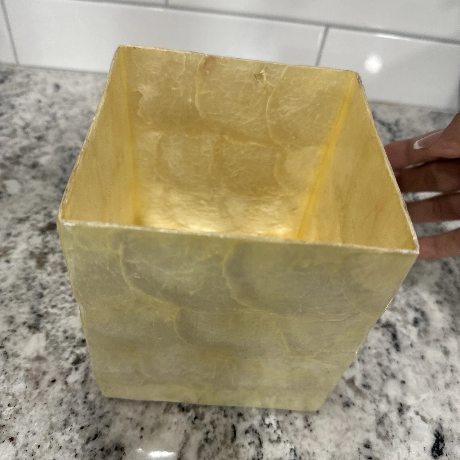 Capiz Shell Tissue Box Holder 6x5x5” | eBay