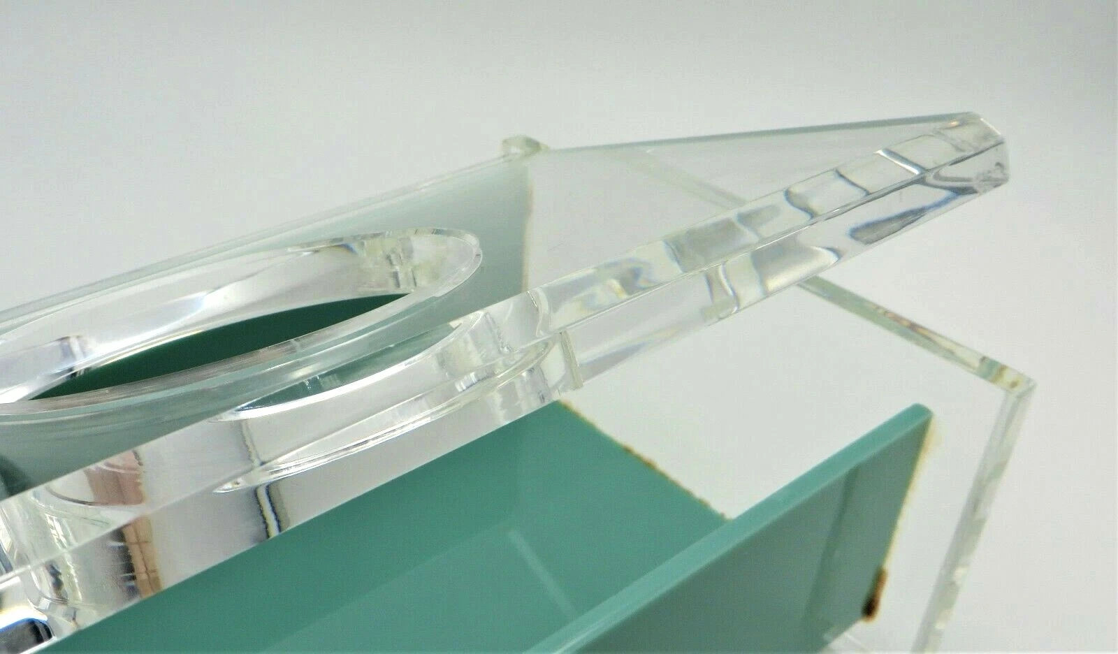 Vintage Mid Century Thick Lucite Acrylic Tissue Box Holder Cover Mint Green | eBay