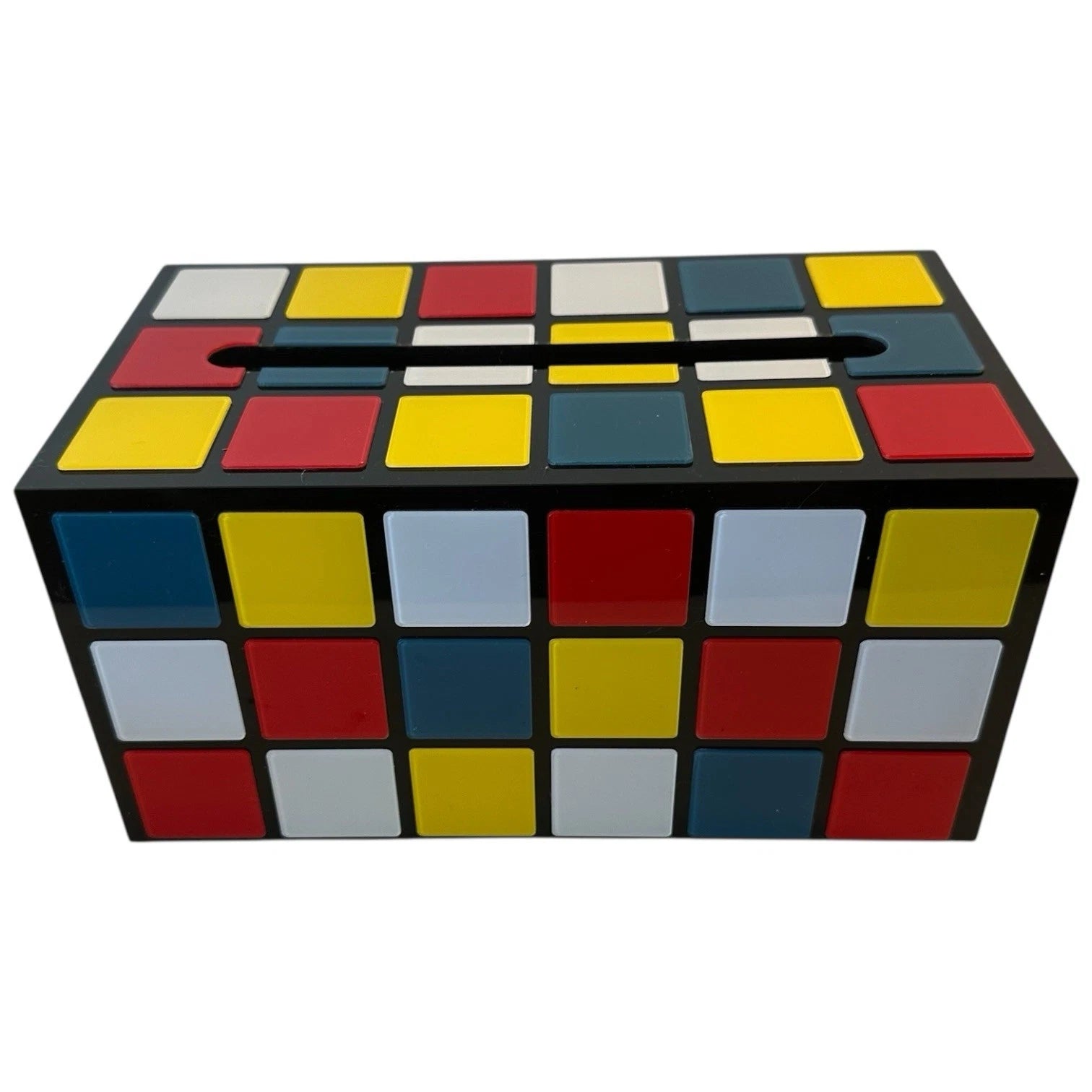 Rubix Cube Tissue Box Cover Standard 5-1/4 x 9-7/8 x 4-7/8" Magnetic Closure NEW | eBay