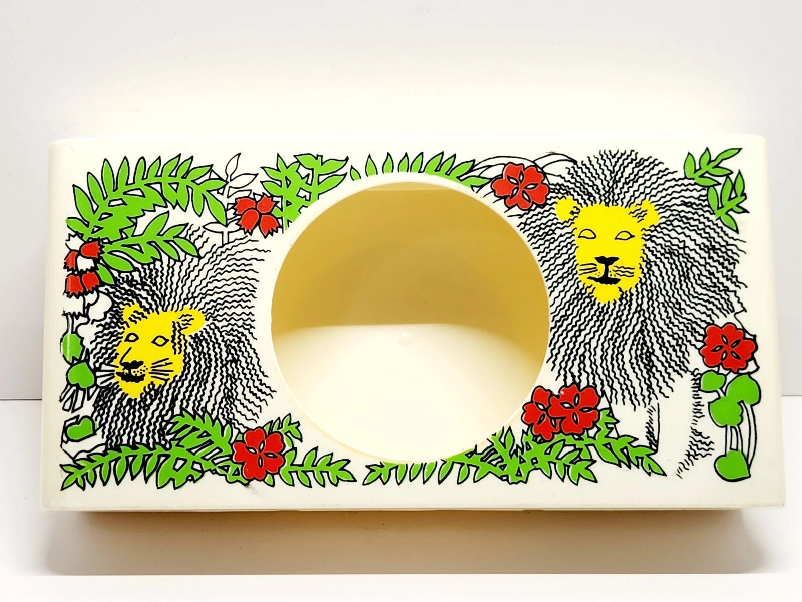 Vintage Lion Jungle Tissue Box Plastic By Aquetta Ware Made USA Marked | eBay